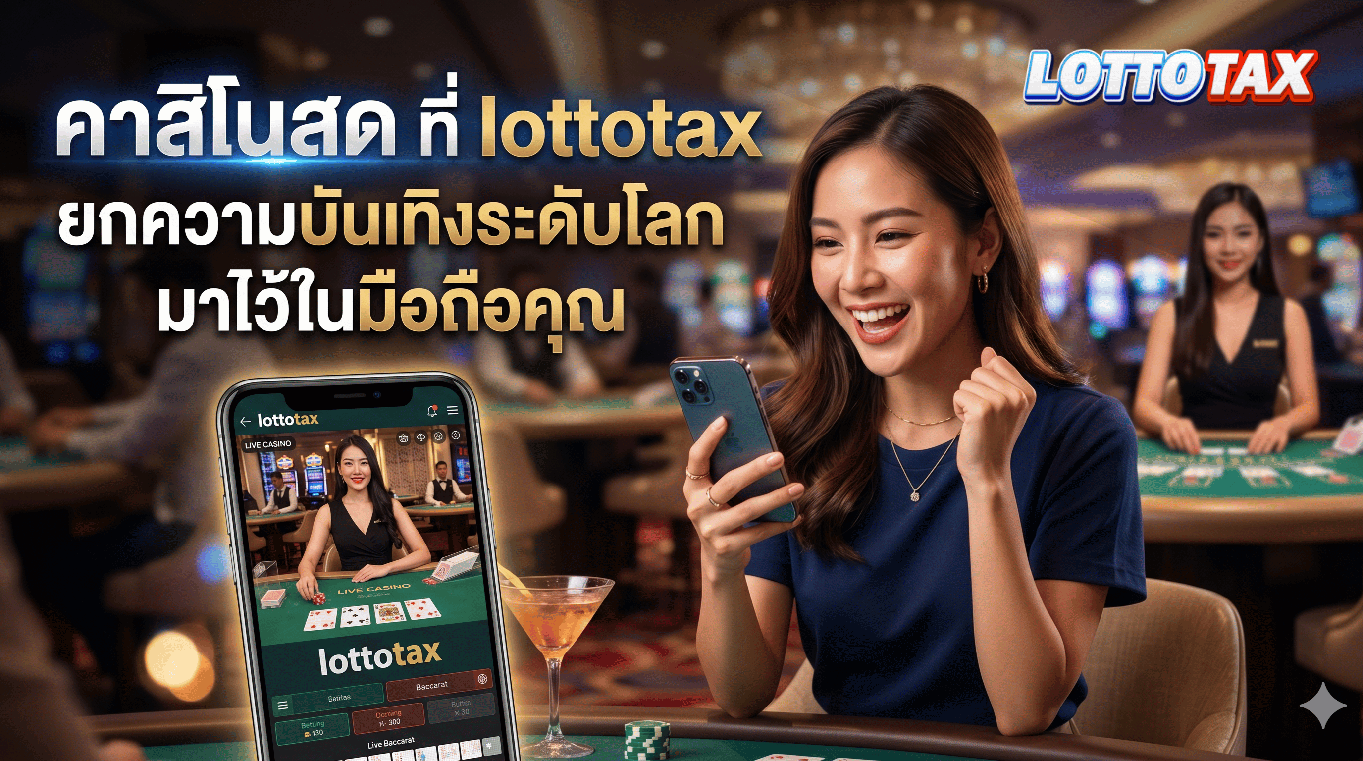 คาสิโนสด ที่ lottotax ยกความบันเทิงระดับโลกมาไว้ในมือถือคุณ