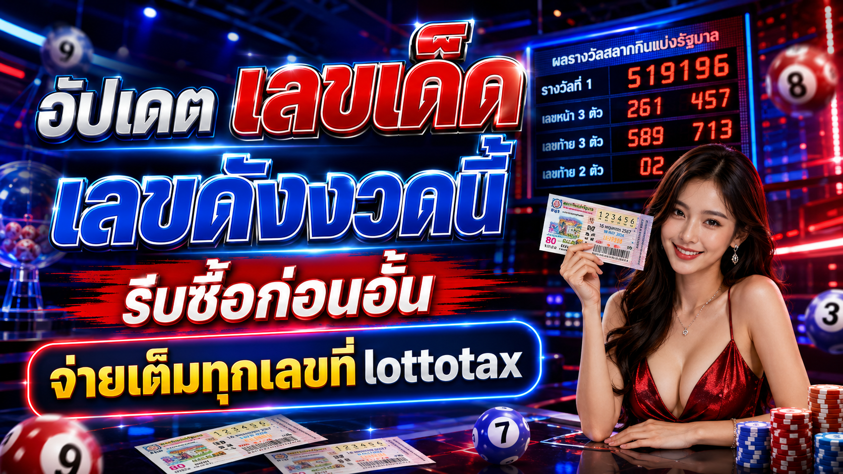 อัปเดต เลขเด็ด เลขดังงวดนี้ รีบซื้อก่อนอั้น จ่ายเต็มทุกเลขที่ lottotax