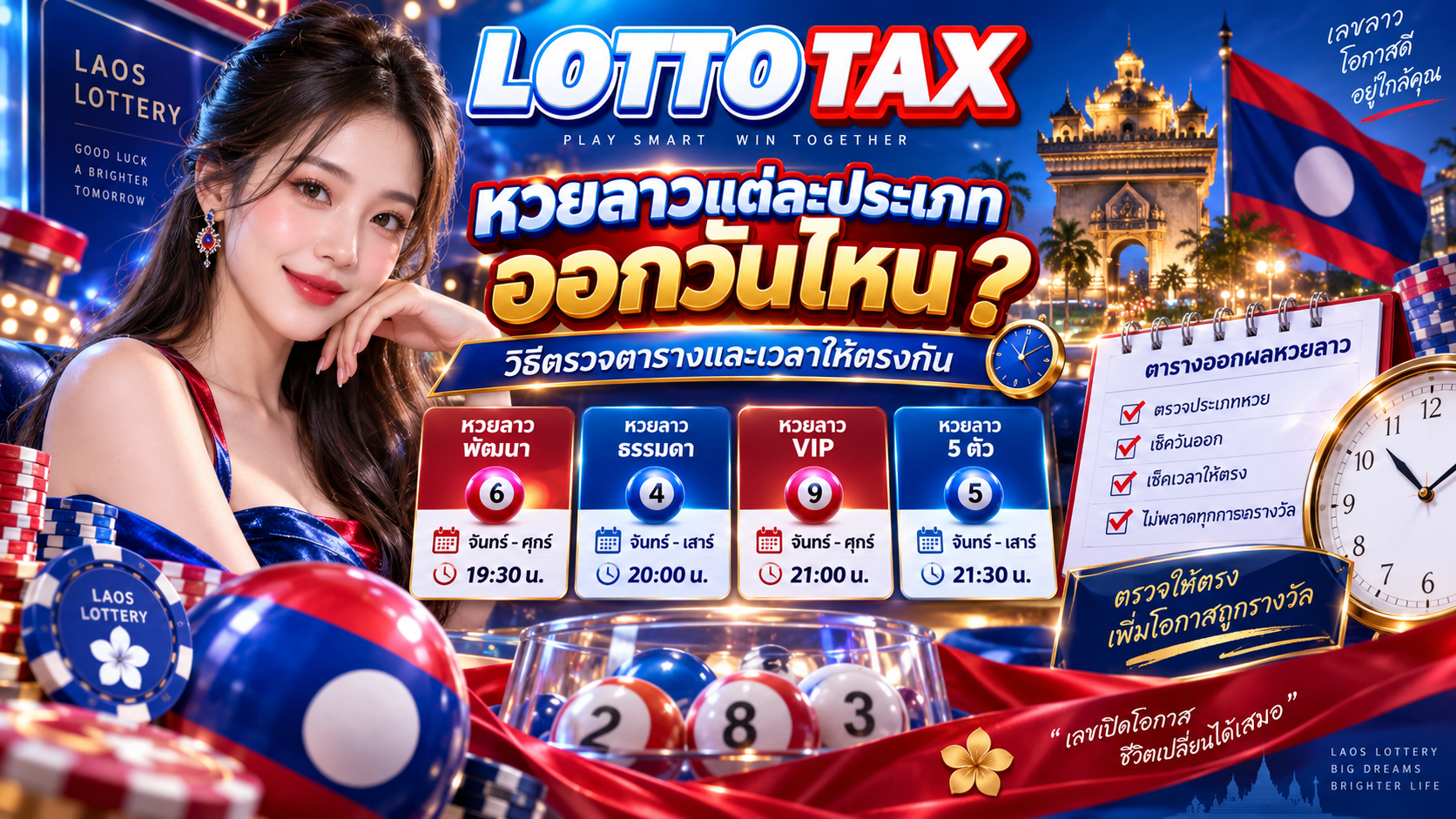 หวยลาวแต่ละประเภทออกวันไหน? วิธีตรวจตารางและเวลาให้ตรงกัน