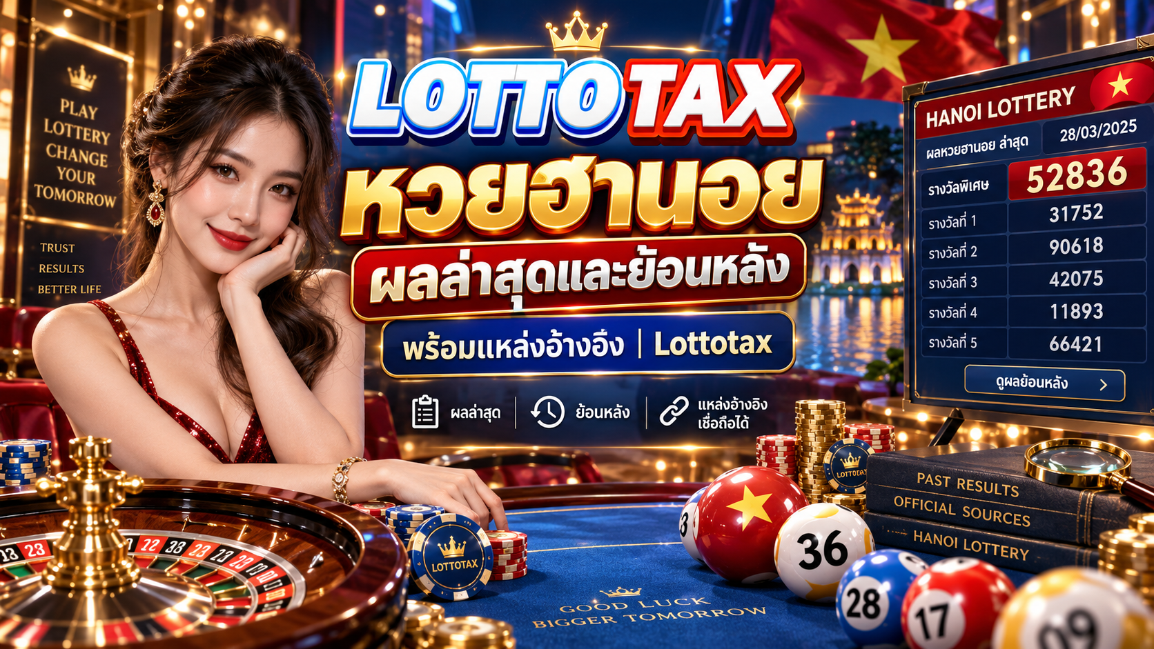 หวยฮานอย ผลล่าสุดและย้อนหลัง พร้อมแหล่งอ้างอิง | Lottotax